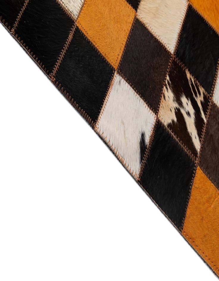 Detail image of  5' 1 x 8' 1 Cowhide - Patchwork Rug