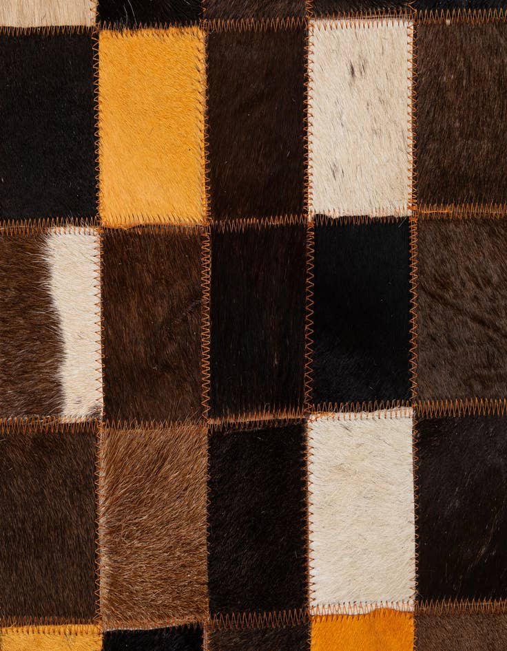 Detail image of  5' 1 x 8' 1 Cowhide - Patchwork Rug