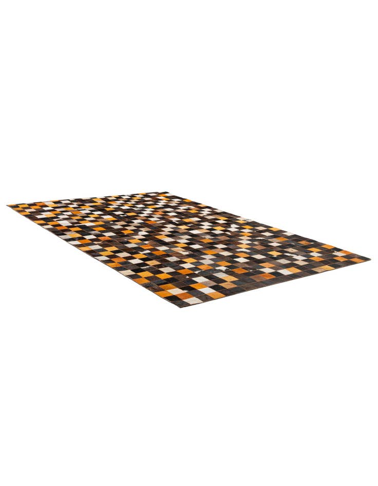 Detail image of  5' 2 x 8' Cowhide - Patchwork Rug