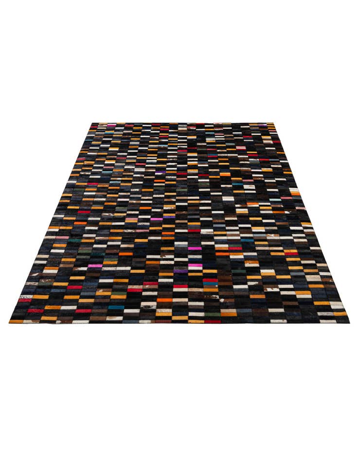 Detail image of  5' 2 x 7' 11 Cowhide - Patchwork Rug