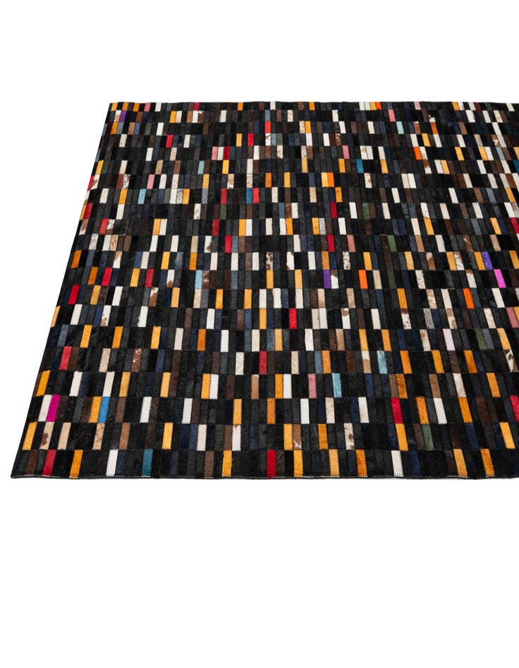 Detail image of  5' 2 x 7' 11 Cowhide - Patchwork Rug
