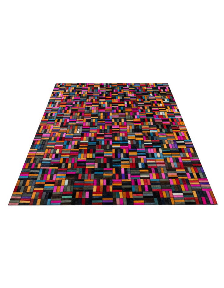 Detail image of  4' 11 x 7' 11 Cowhide - Patchwork Rug