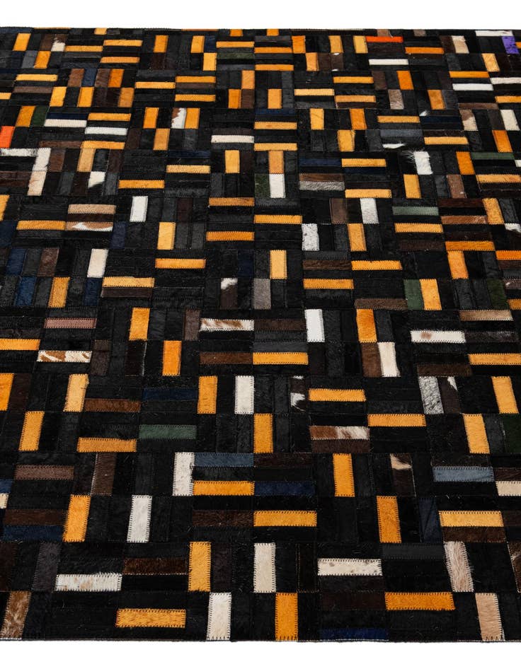 Detail image of  5' x 8' 1 Cowhide - Patchwork Rug