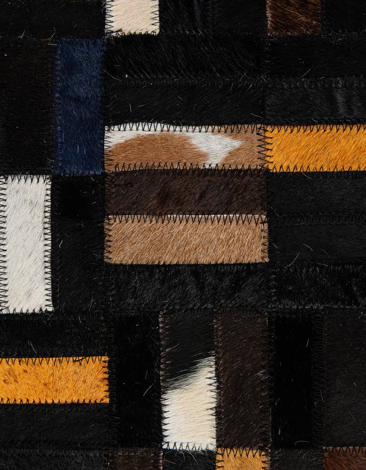 Detail image of  5' x 8' 1 Cowhide - Patchwork Rug
