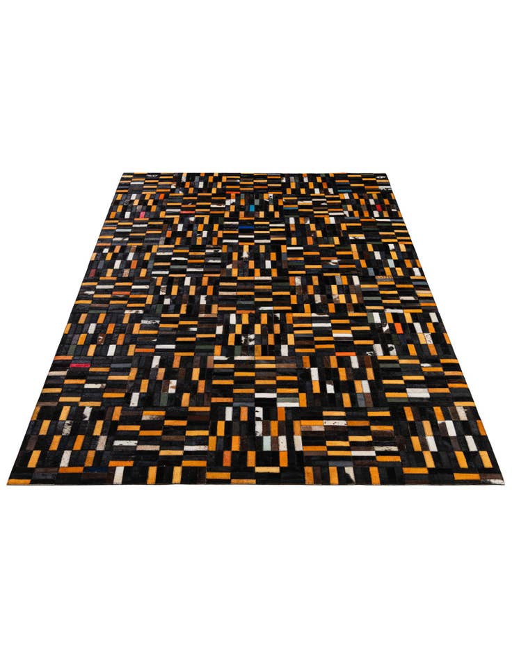 Detail image of  4' 11 x 8' 1 Cowhide - Patchwork Rug