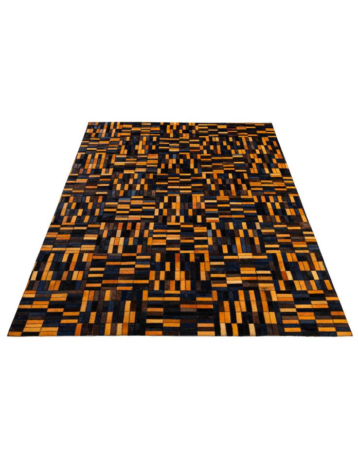 Detail image of  4' 11 x 7' 11 Cowhide - Patchwork Rug