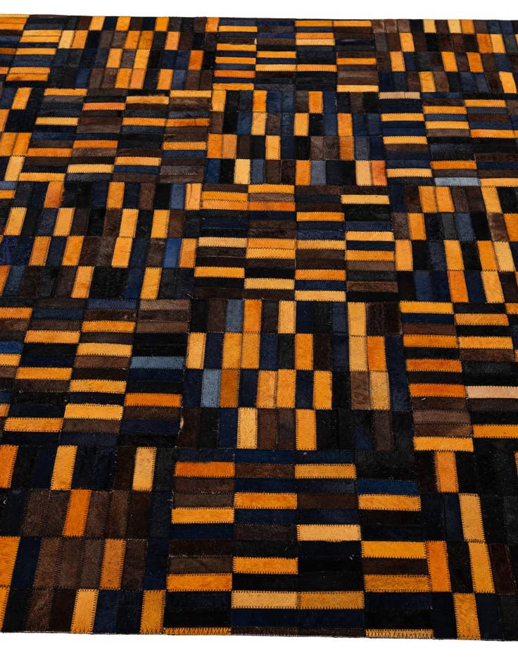Detail image of  4' 11 x 7' 11 Cowhide - Patchwork Rug