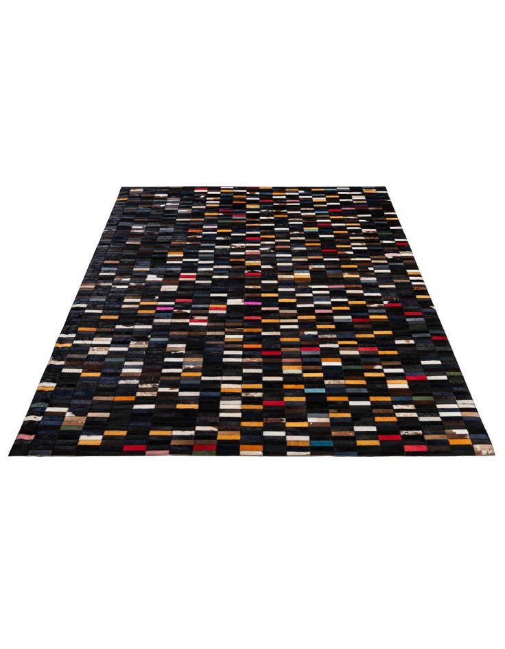 Detail image of  5' 2 x 7' 11 Cowhide - Patchwork Rug