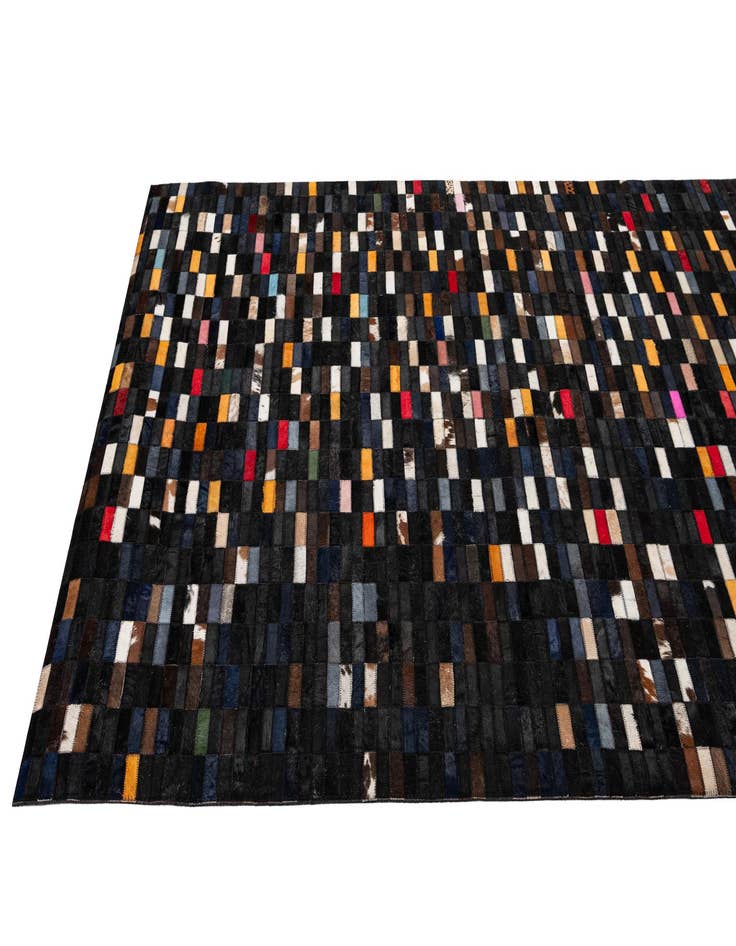 Detail image of  5' 2 x 7' 11 Cowhide - Patchwork Rug