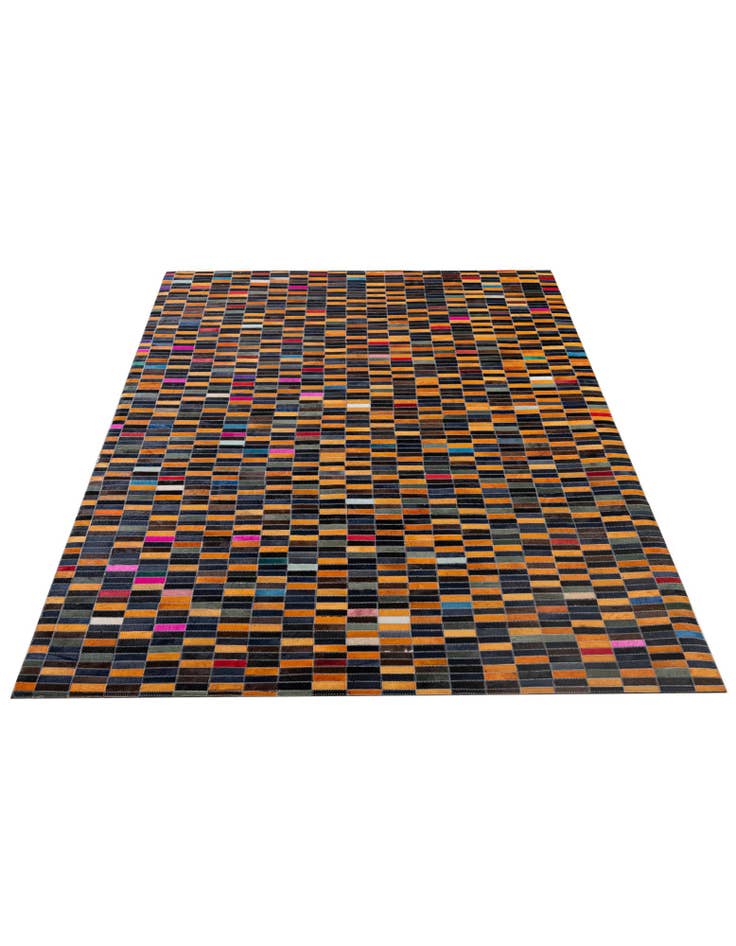 Detail image of  5' 1 x 8' Cowhide - Patchwork Rug