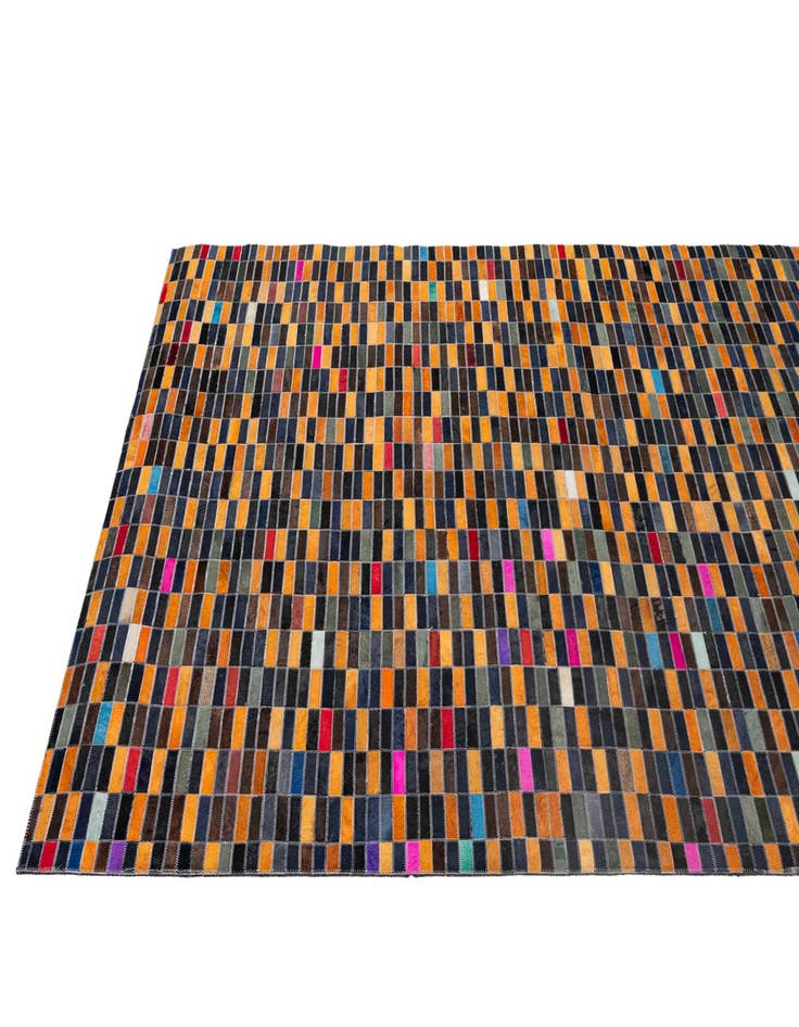 Detail image of  5' 1 x 8' Cowhide - Patchwork Rug