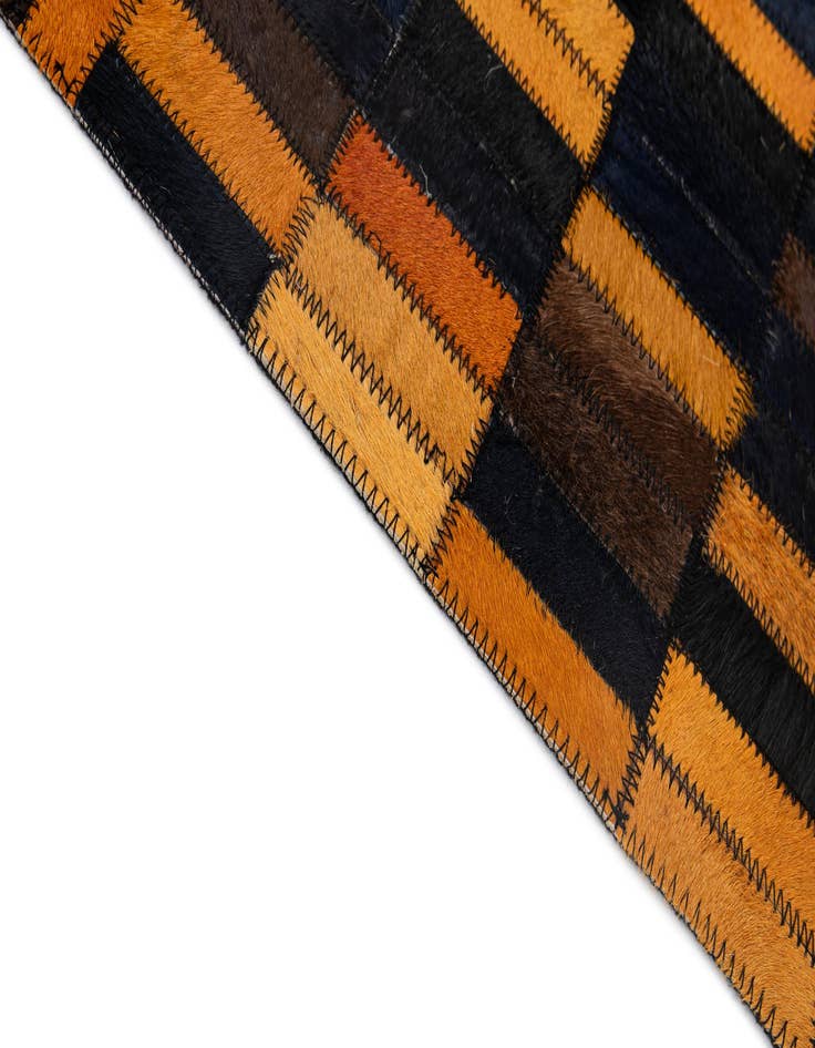 Detail image of  4' 11 x 7' 11 Cowhide - Patchwork Rug