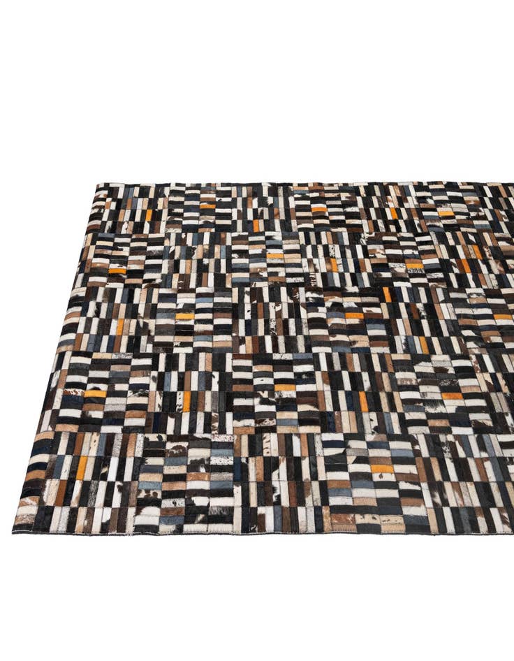 Detail image of  5' 1 x 8' 1 Cowhide - Patchwork Rug