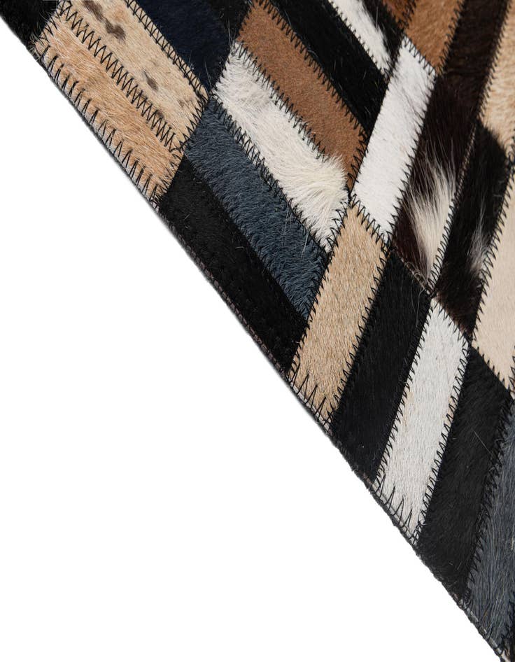 Detail image of  5' 1 x 8' 1 Cowhide - Patchwork Rug