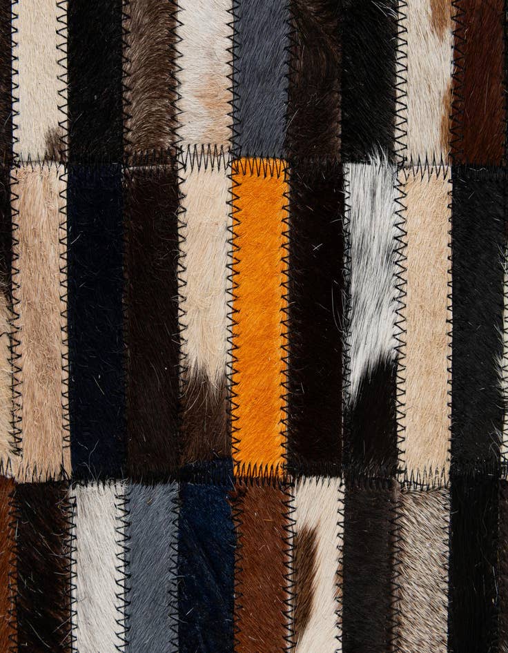 Detail image of  5' 1 x 8' 1 Cowhide - Patchwork Rug