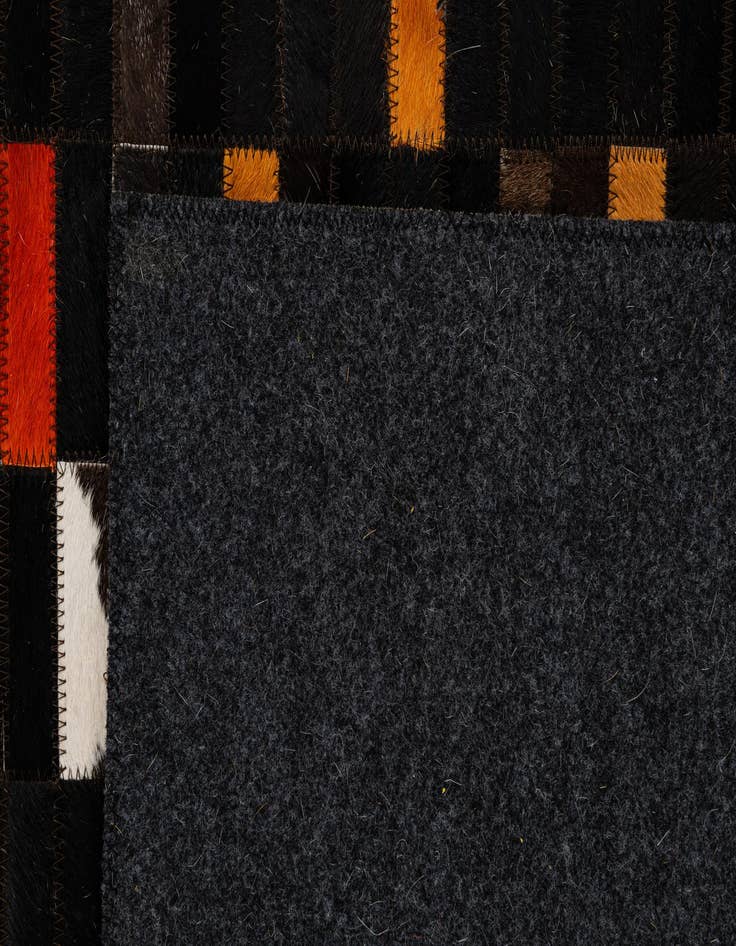Detail image of  5' 1 x 8' Cowhide - Patchwork Rug