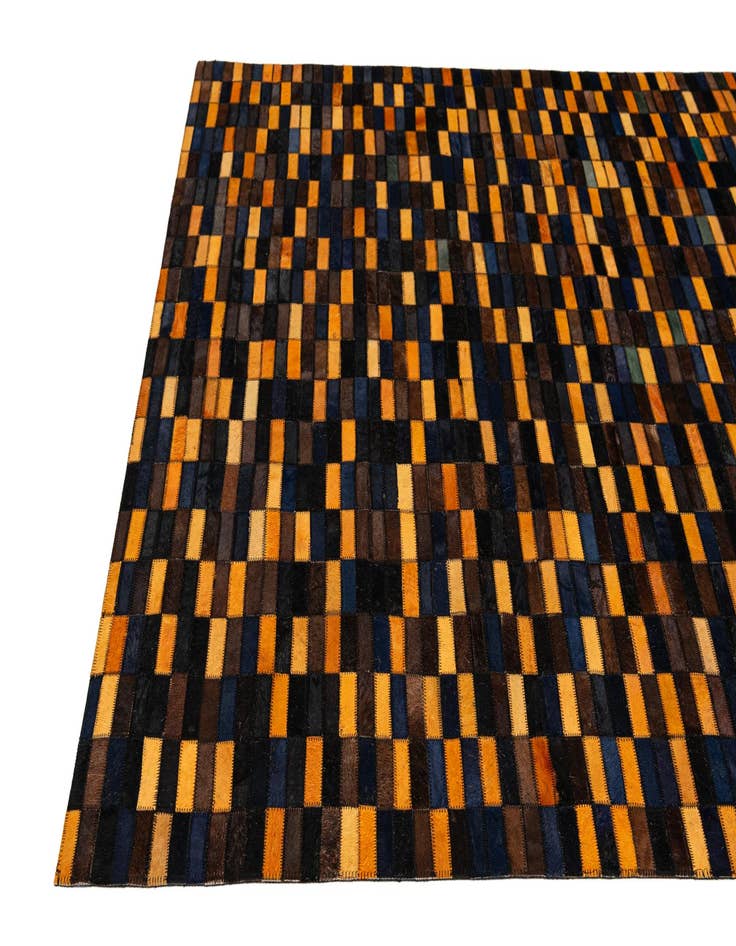Detail image of  5' x 7' 11 Cowhide - Patchwork Rug