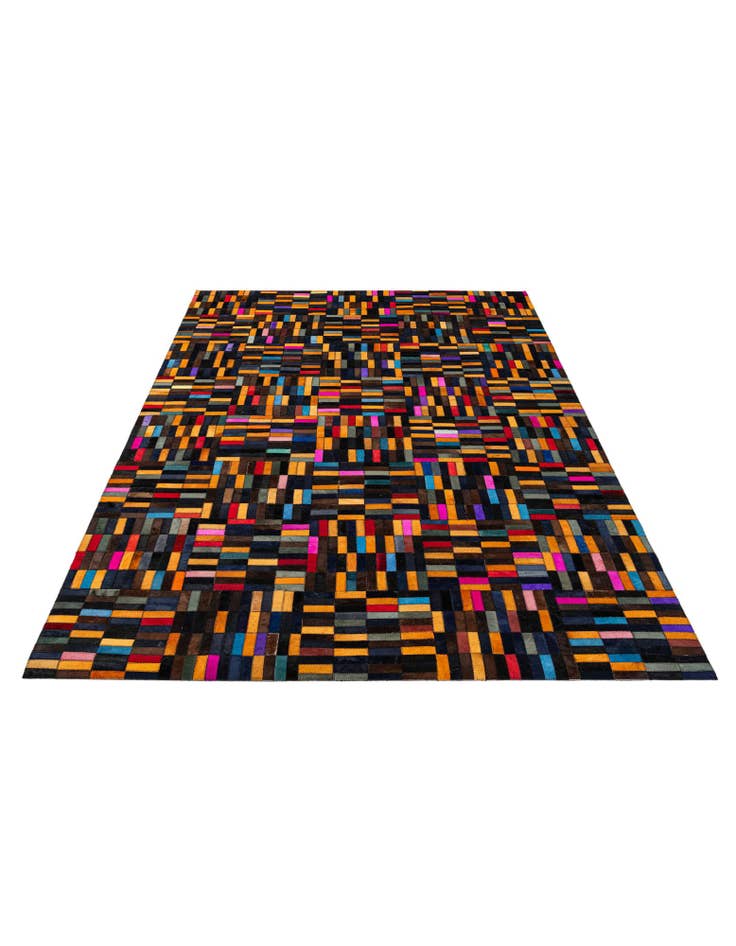 Detail image of  4' 11 x 7' 10 Cowhide - Patchwork Rug