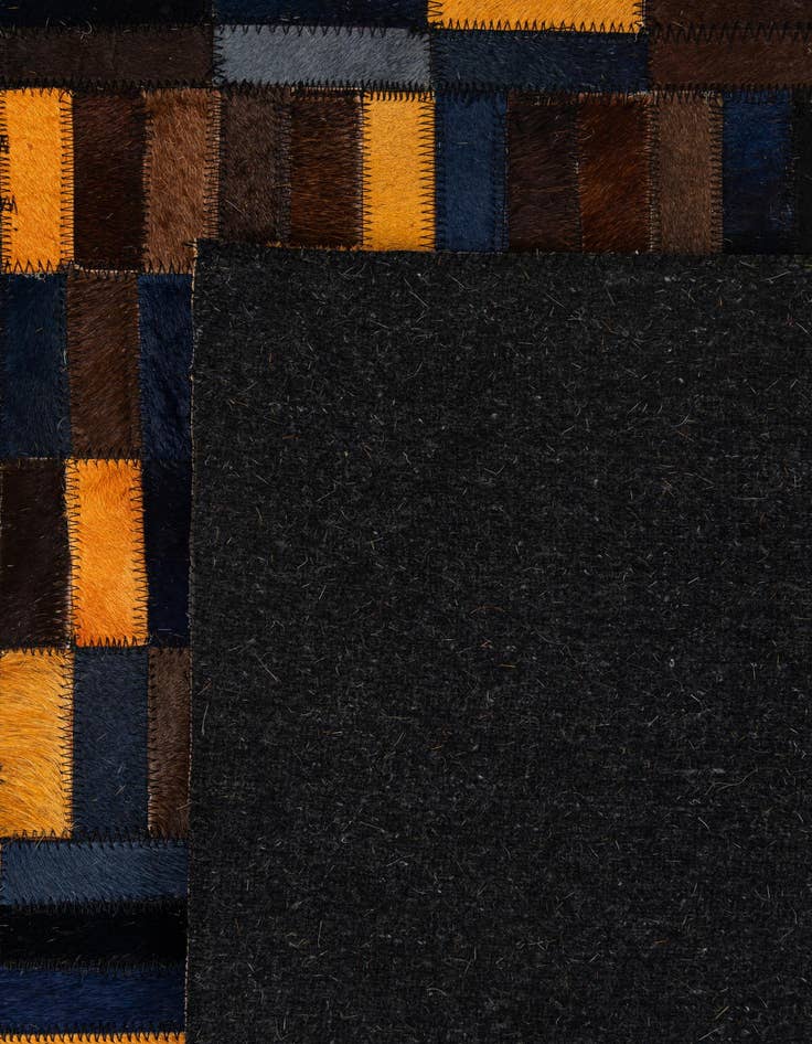 Detail image of  5' x 7' 11 Cowhide - Patchwork Rug