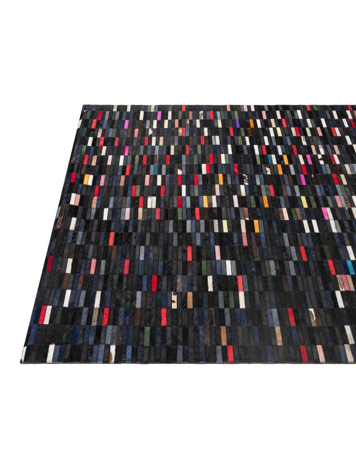 Detail image of  5' 2 x 7' 11 Cowhide - Patchwork Rug