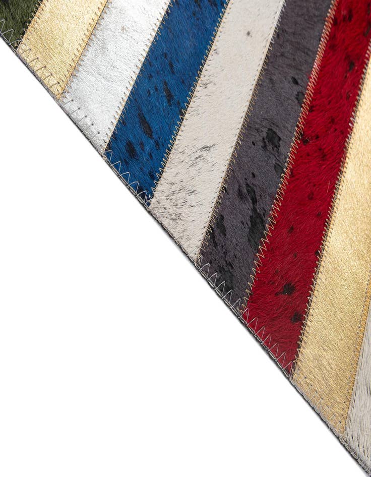 Detail image of  5' 1 x 8' 1 Cowhide - Patchwork Rug