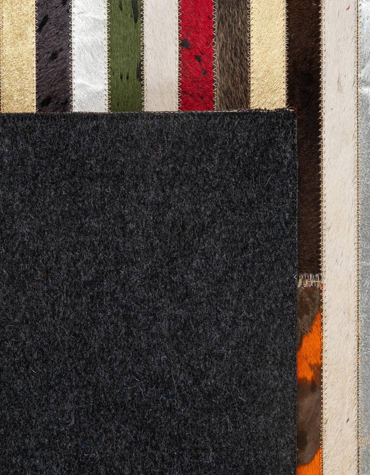 Detail image of  5' 1 x 8' 1 Cowhide - Patchwork Rug