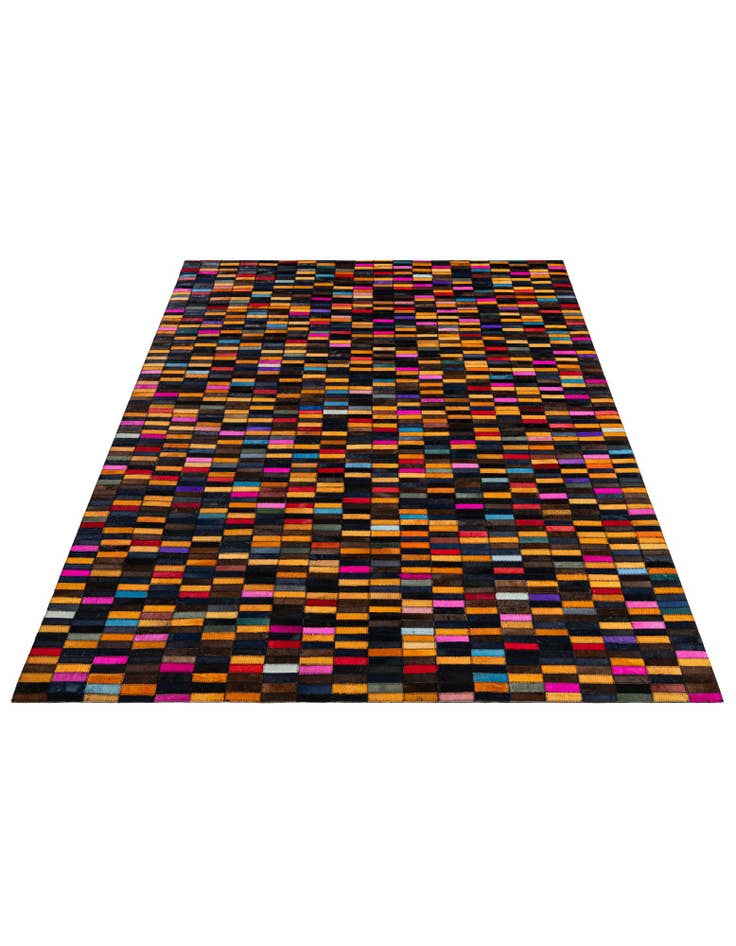 Detail image of  5' x 7' 11 Cowhide - Patchwork Rug