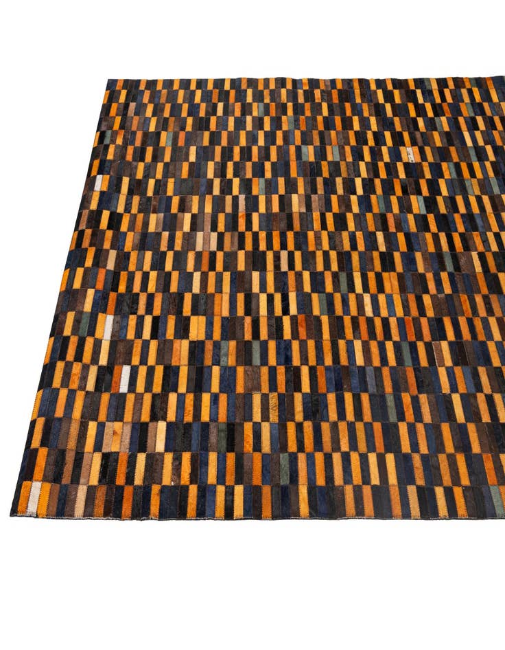 Detail image of  5' 3 x 7' 11 Cowhide - Patchwork Rug