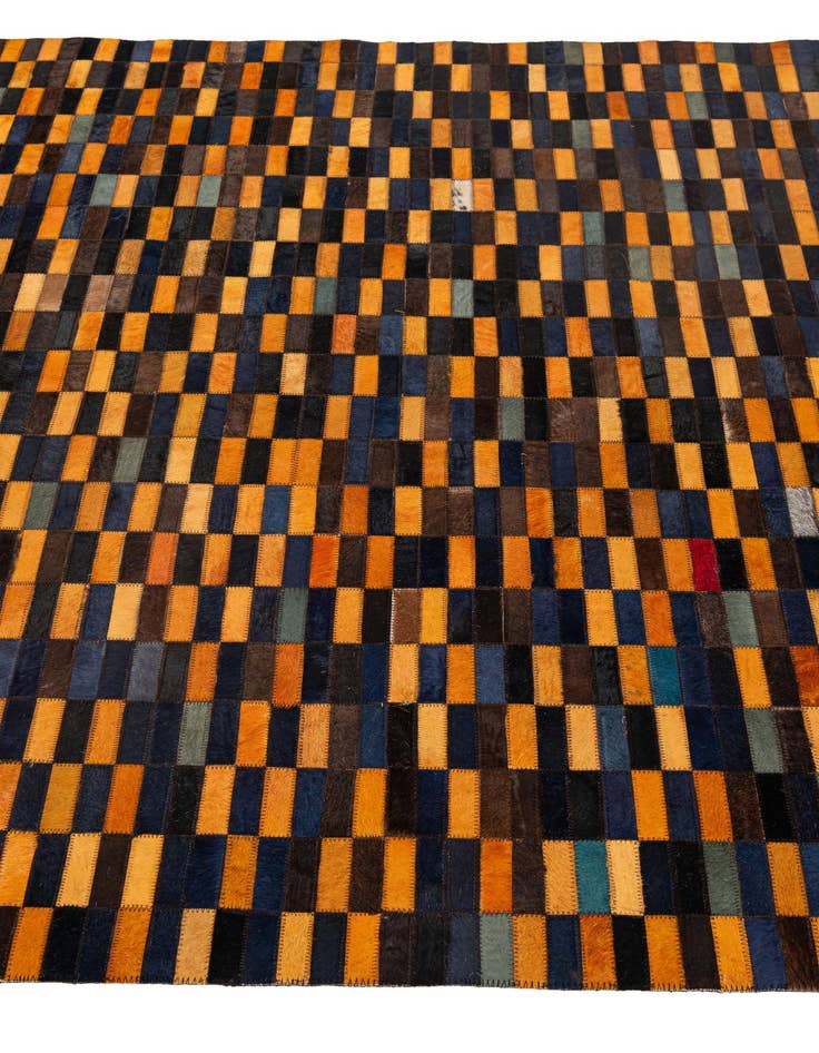 Detail image of  5' 3 x 7' 11 Cowhide - Patchwork Rug