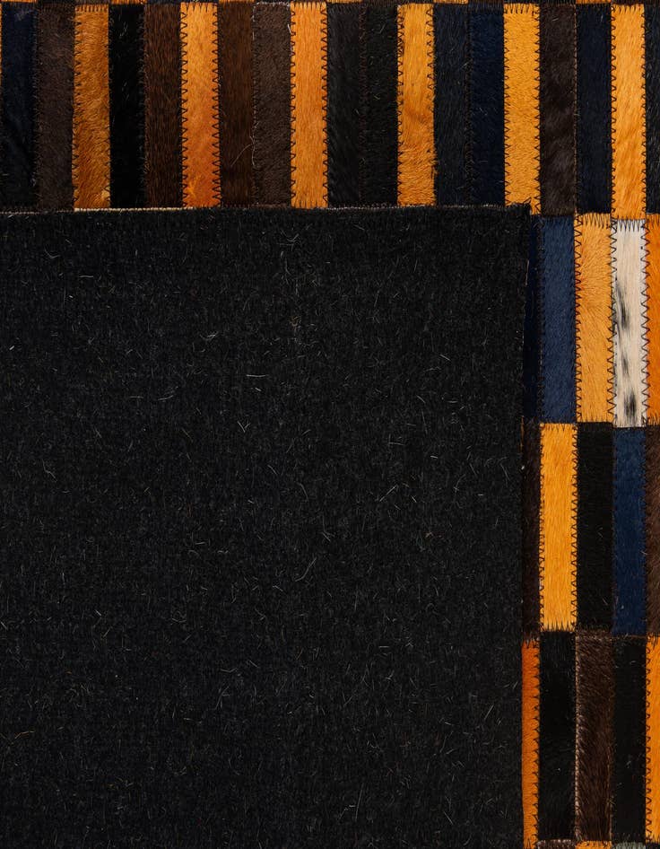 Detail image of  5' 3 x 7' 11 Cowhide - Patchwork Rug