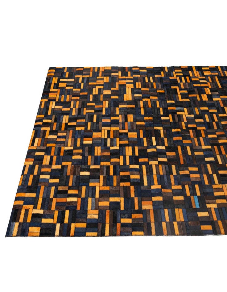 Detail image of  4' 11 x 7' 11 Cowhide - Patchwork Rug