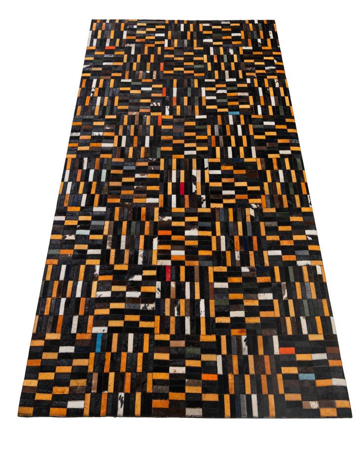 Detail image of  5' x 7' 11 Cowhide - Patchwork Rug