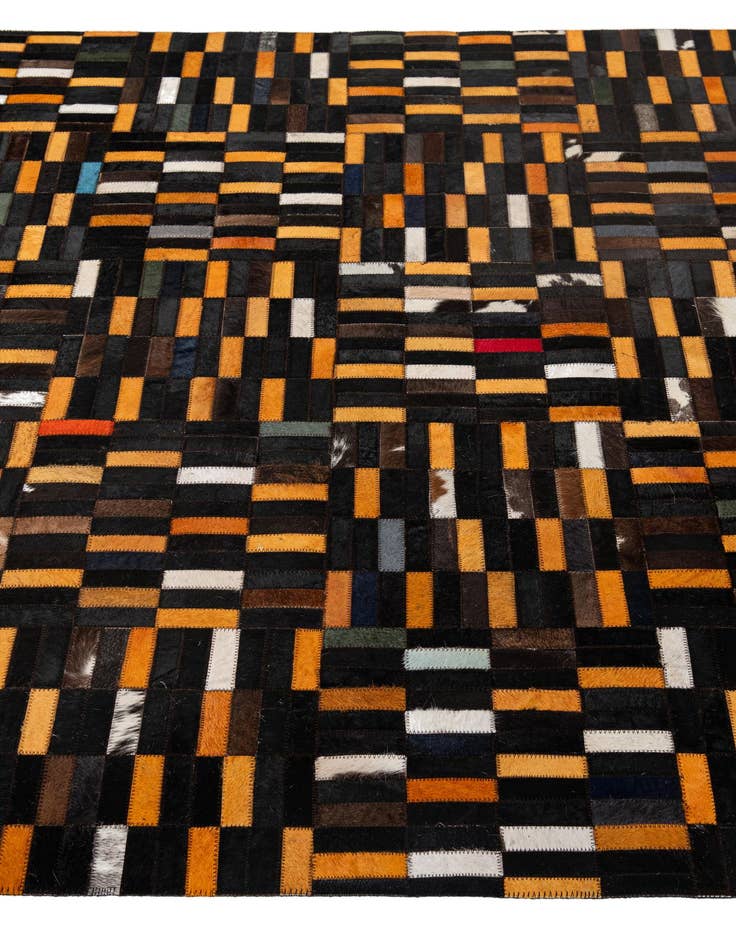 Detail image of  5' x 7' 11 Cowhide - Patchwork Rug