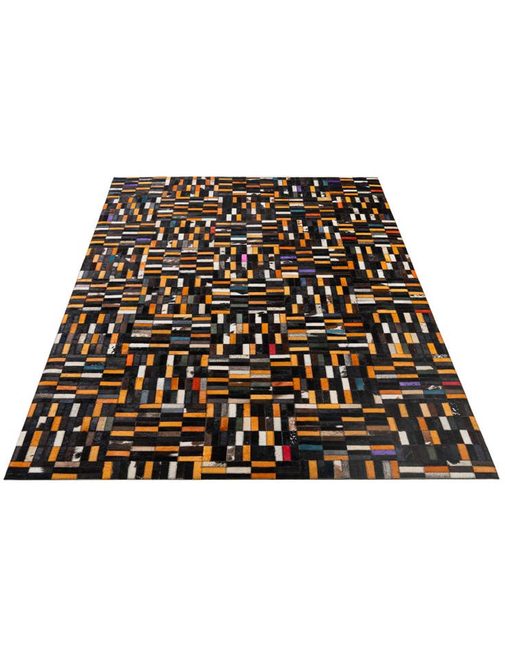 Detail image of  4' 11 x 8' 1 Cowhide - Patchwork Rug