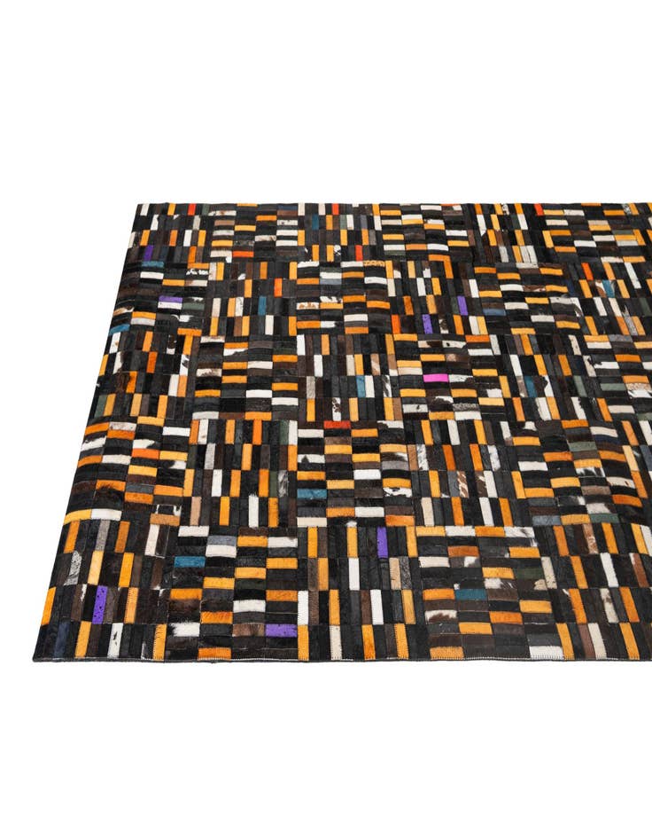 Detail image of  4' 11 x 8' 1 Cowhide - Patchwork Rug