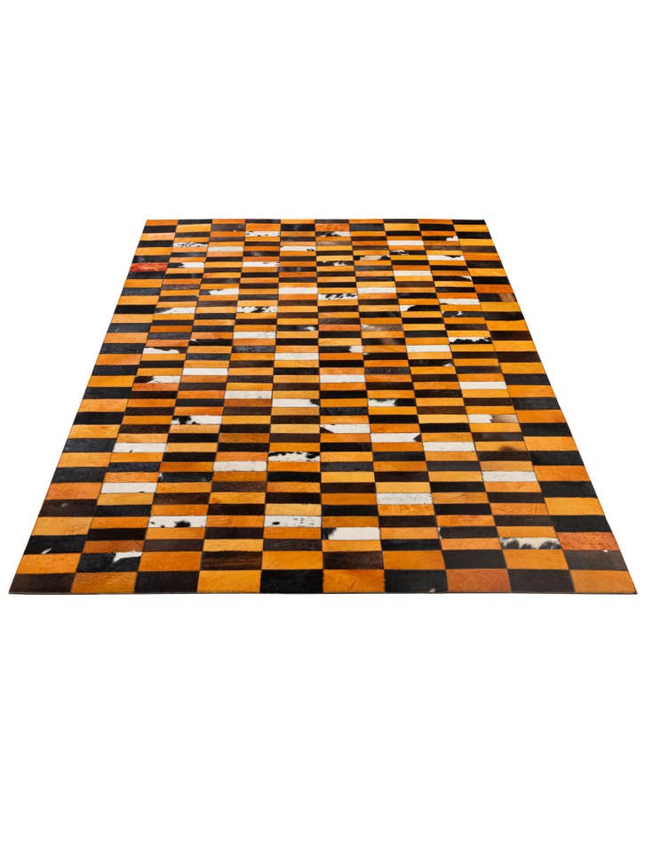 Detail image of  5' 1 x 7' 11 Cowhide - Patchwork Rug