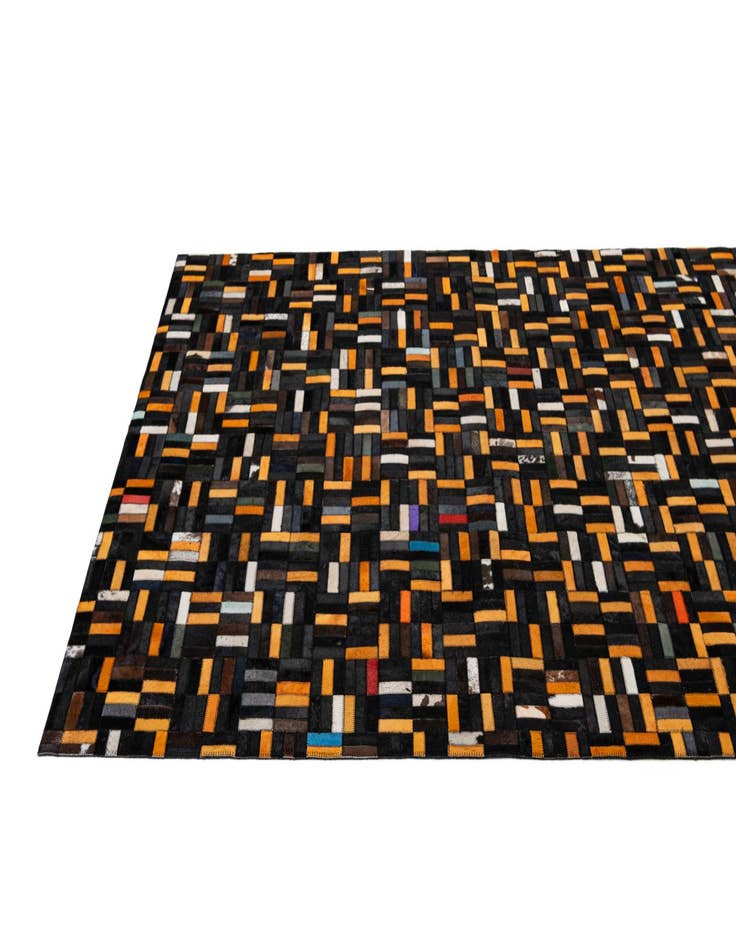 Detail image of  5' 2 x 8' 1 Cowhide - Patchwork Rug