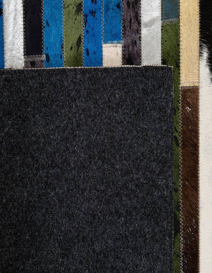 Detail image of  5' 1 x 8' 2 Cowhide - Patchwork Rug