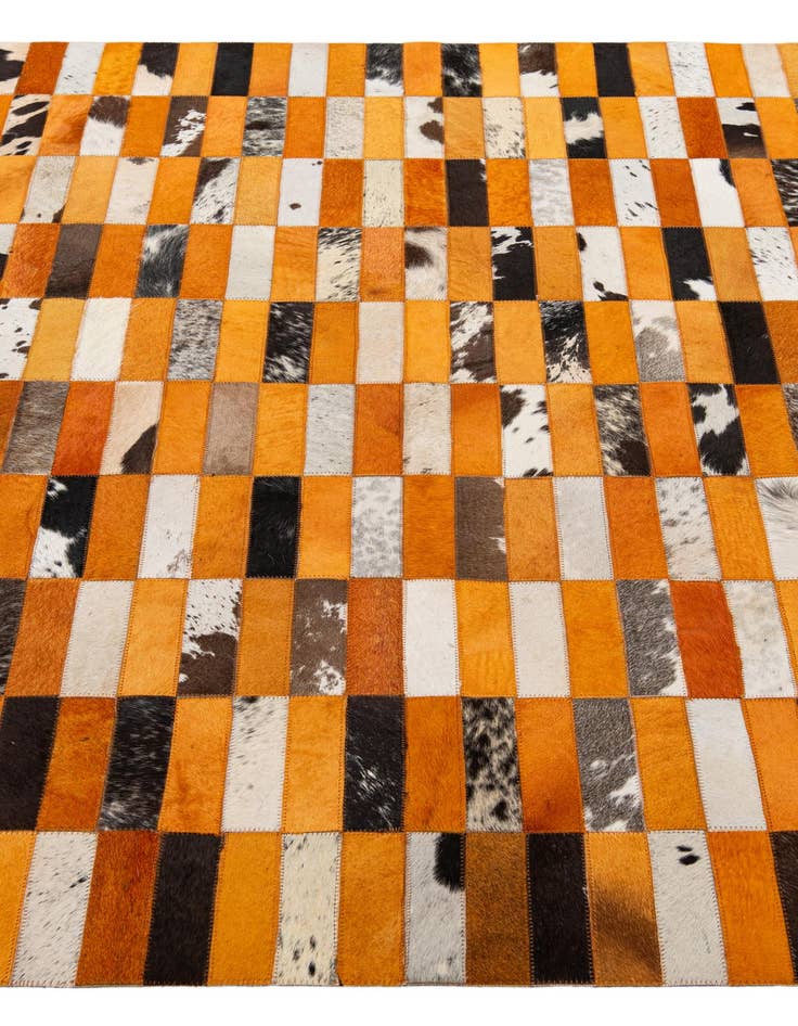 Detail image of  5' x 8' Cowhide - Patchwork Rug