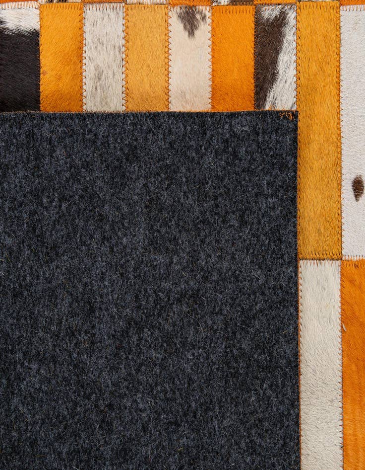 Detail image of  5' x 8' Cowhide - Patchwork Rug