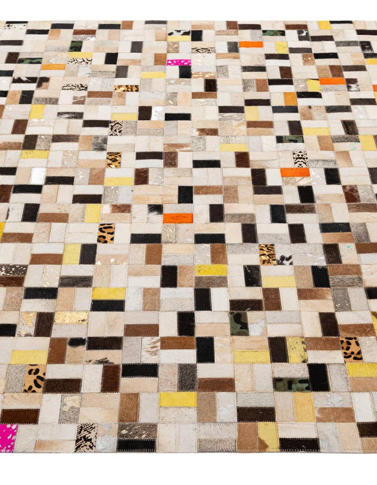 Detail image of  5' x 8' Cowhide - Patchwork Rug