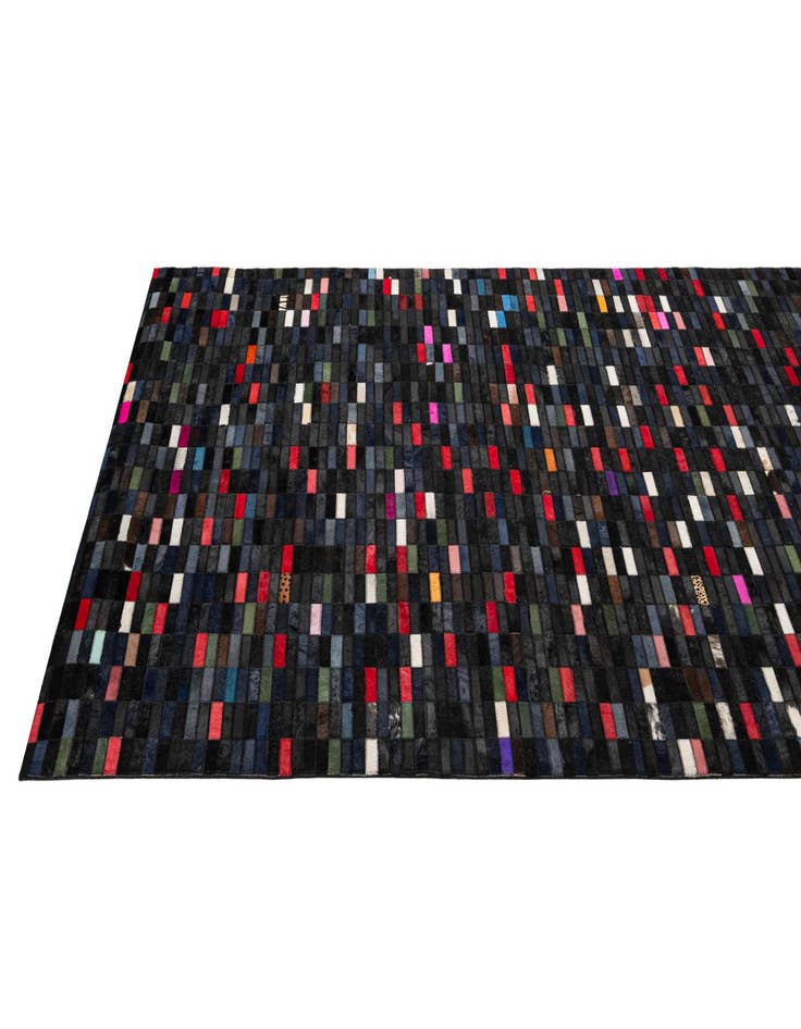 Detail image of  5' 2 x 8' Cowhide - Patchwork Rug