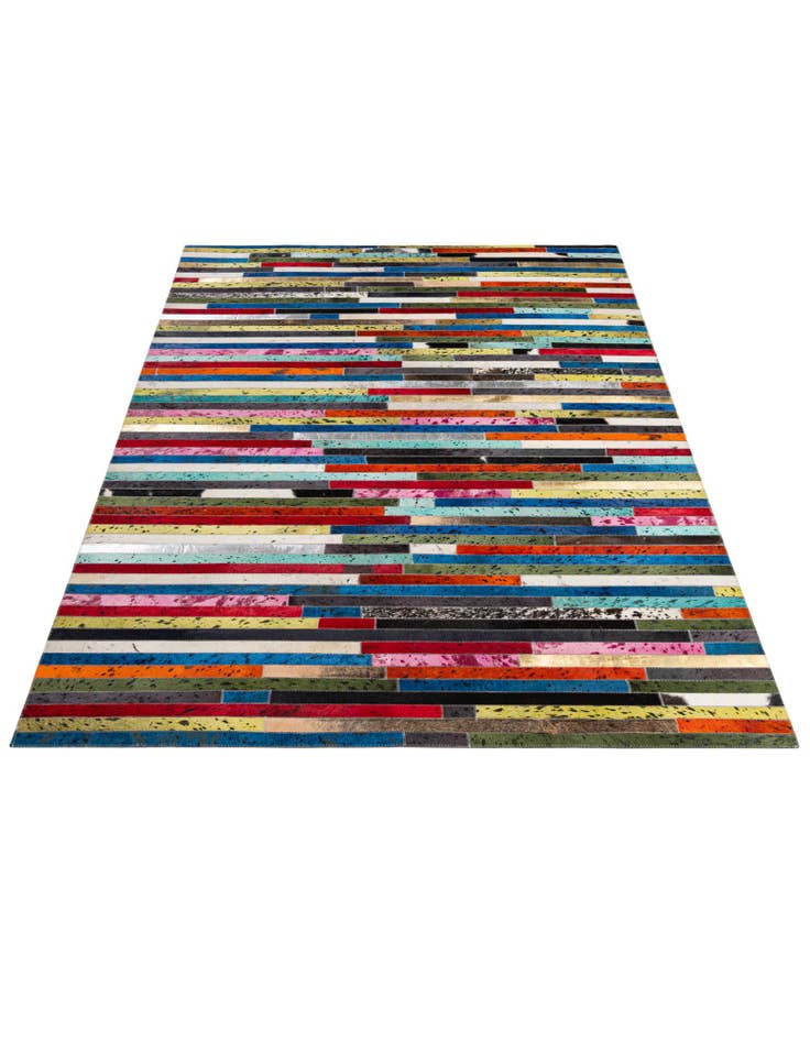 Detail image of  5' 1 x 8' Cowhide - Patchwork Rug