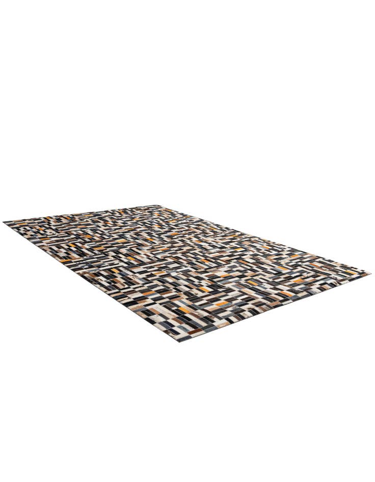 Detail image of  5' 1 x 7' 11 Cowhide - Patchwork Rug