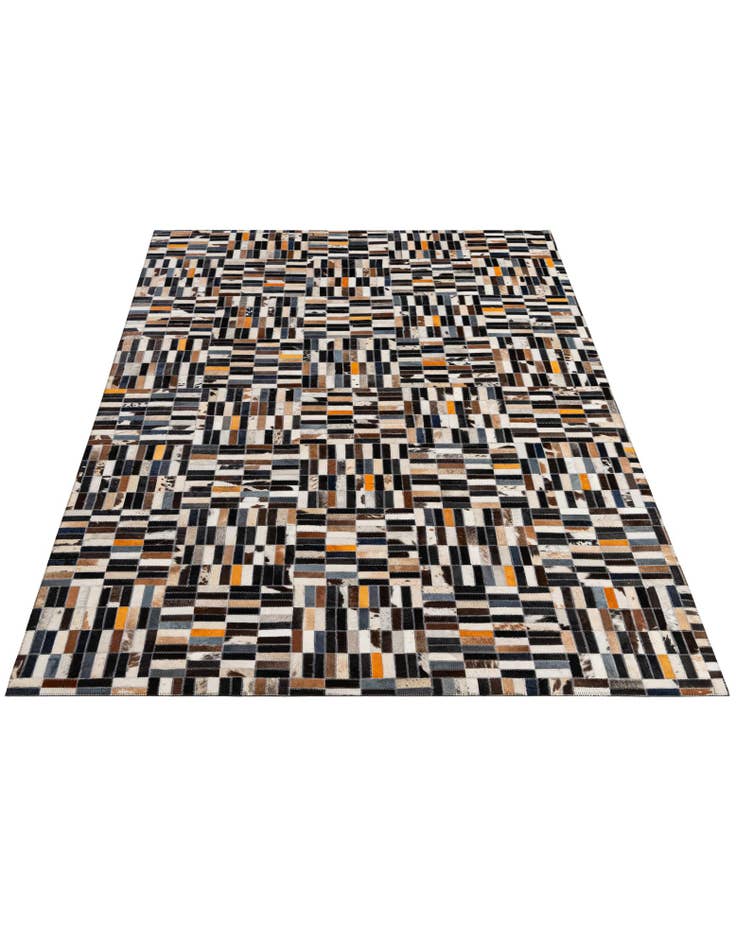 Detail image of  5' 1 x 7' 11 Cowhide - Patchwork Rug