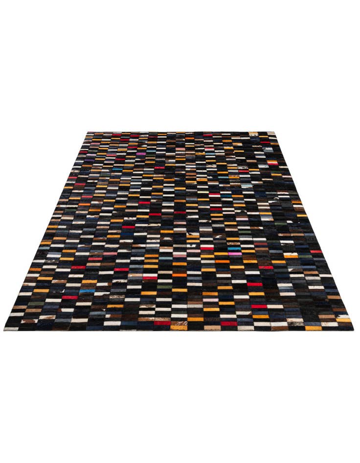 Detail image of  5' 3 x 7' 11 Cowhide - Patchwork Rug