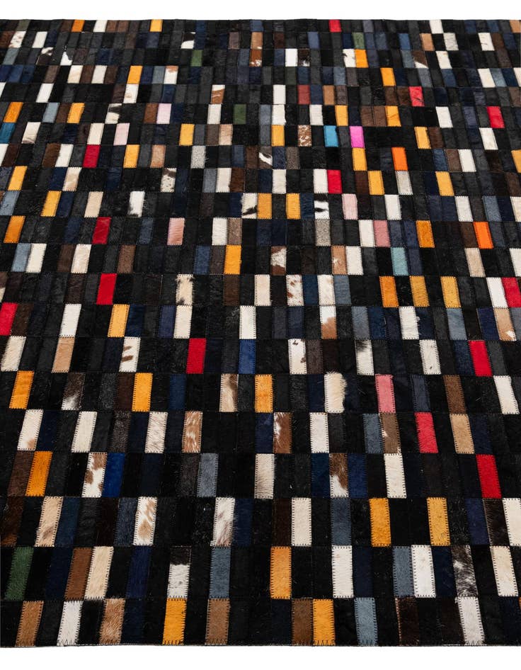 Detail image of  5' 3 x 7' 11 Cowhide - Patchwork Rug