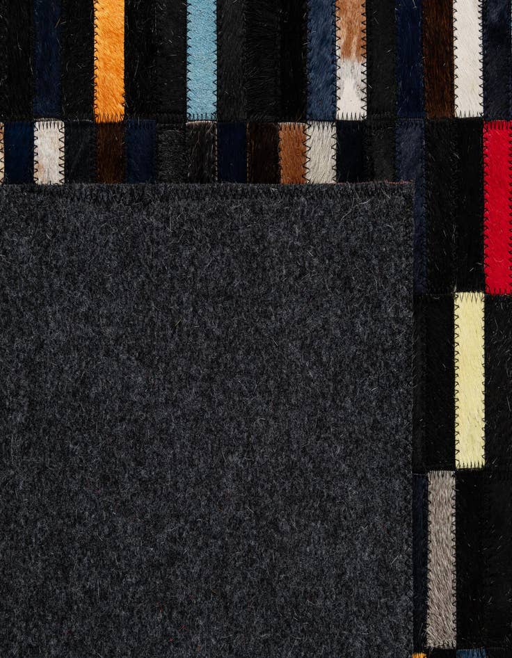 Detail image of  5' 3 x 7' 11 Cowhide - Patchwork Rug