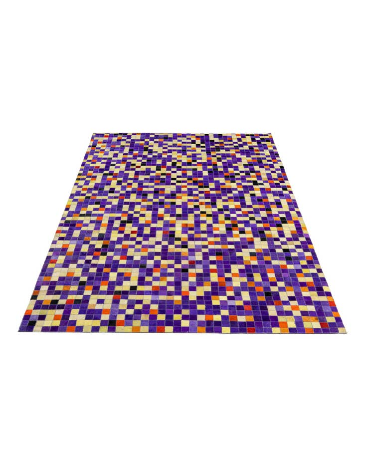 Detail image of  5' 1 x 7' 11 Cowhide - Patchwork Rug