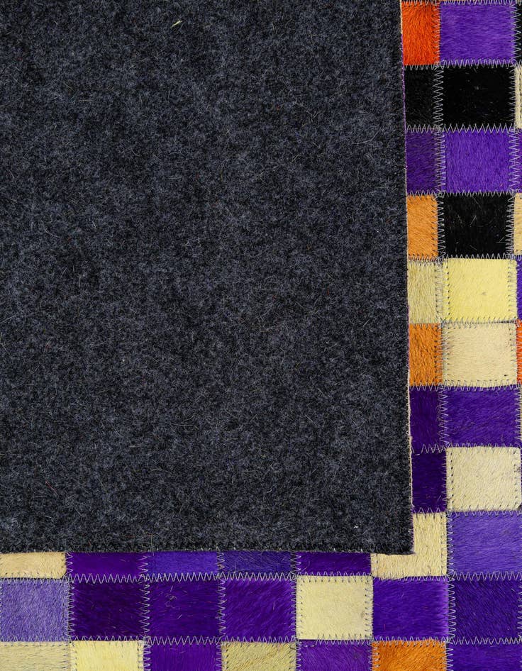 Detail image of  5' 1 x 7' 11 Cowhide - Patchwork Rug